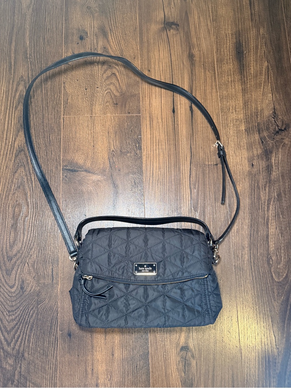 kate spade Black Quilted Nylon Crossbody Bag